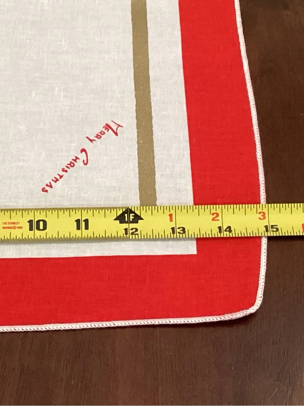 German Holiday Antique  Red and White Dinner Napkins (12)